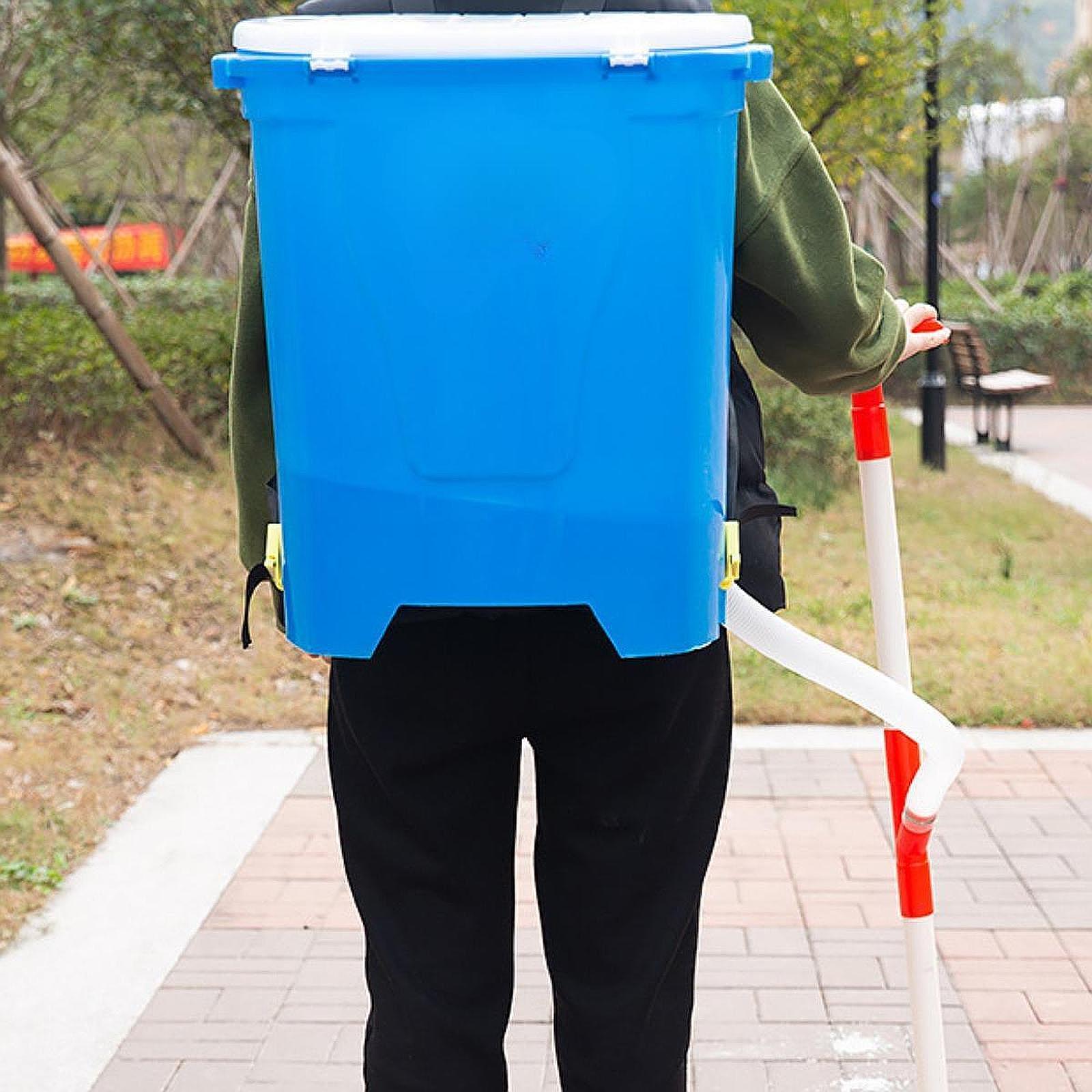 Grass Seed Spreader - Ergonomic Handle Fertilizer Spreader Manual Back