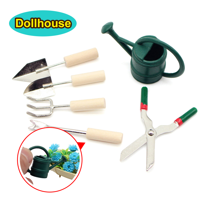 Gardening Tools Shop - 1/12 Dollhouse Simulation Watering Can Spade