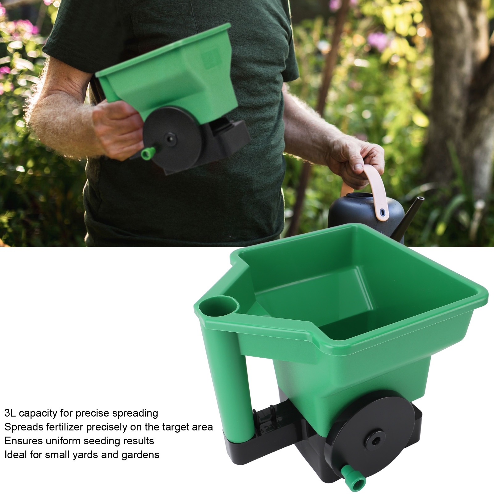 Lawn Spreader Hand Spreader 3L - Grass Seed Spreader ulasan dan harga
