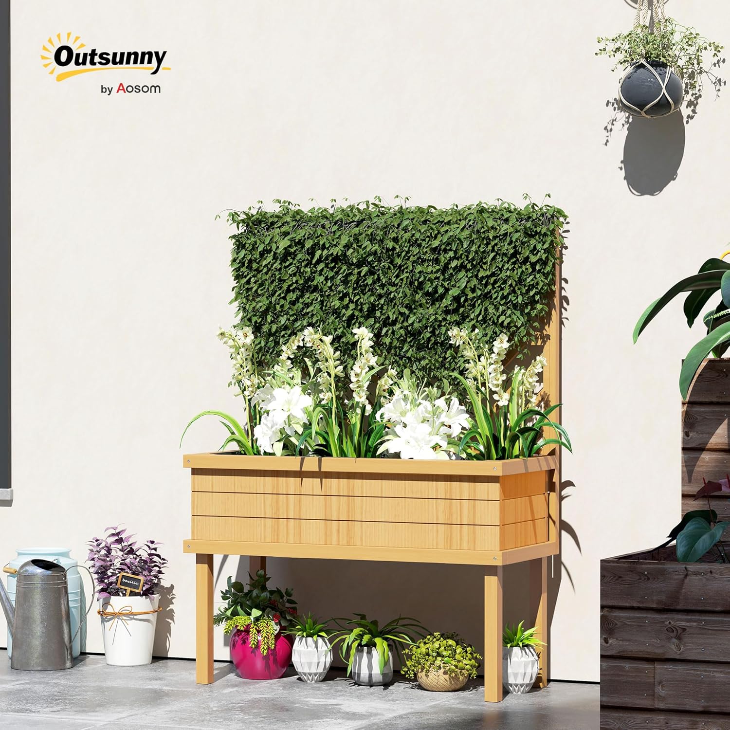 Raised Garden Bed with Trellis - Raised Bed Planter Box ulasan dan harga