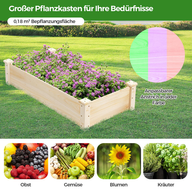 Raised Garden Bed Fir Wood Woo - Raised Bed Planter Box ulasan dan harga