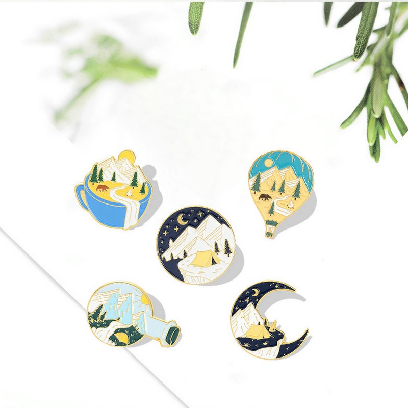 Camping Adventure Enamel Pins  - Outdoor Planting Bag ulasan dan harga