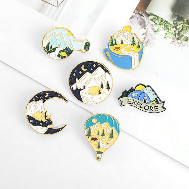 Camping Adventure Enamel Pins  - Outdoor Planting Bag ulasan dan harga