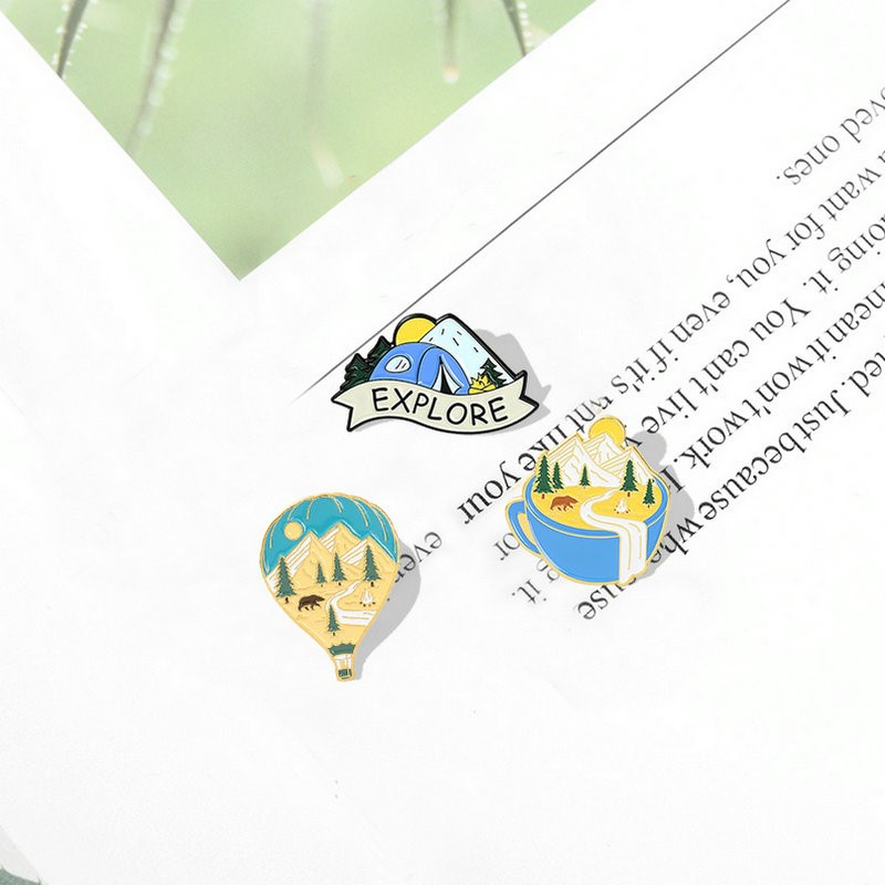 Camping Adventure Enamel Pins  - Outdoor Planting Bag ulasan dan harga