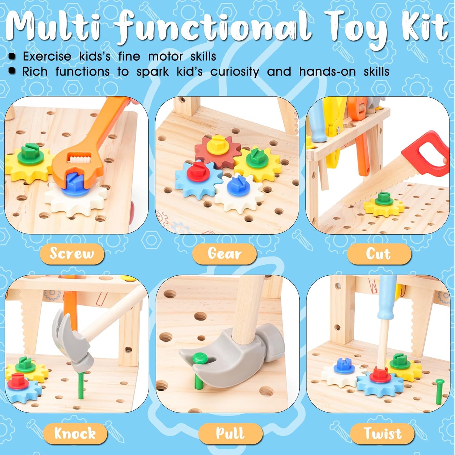 Wooden Tool Bench for Kids,Mon - Gardening Tools Toddler ulasan dan harga