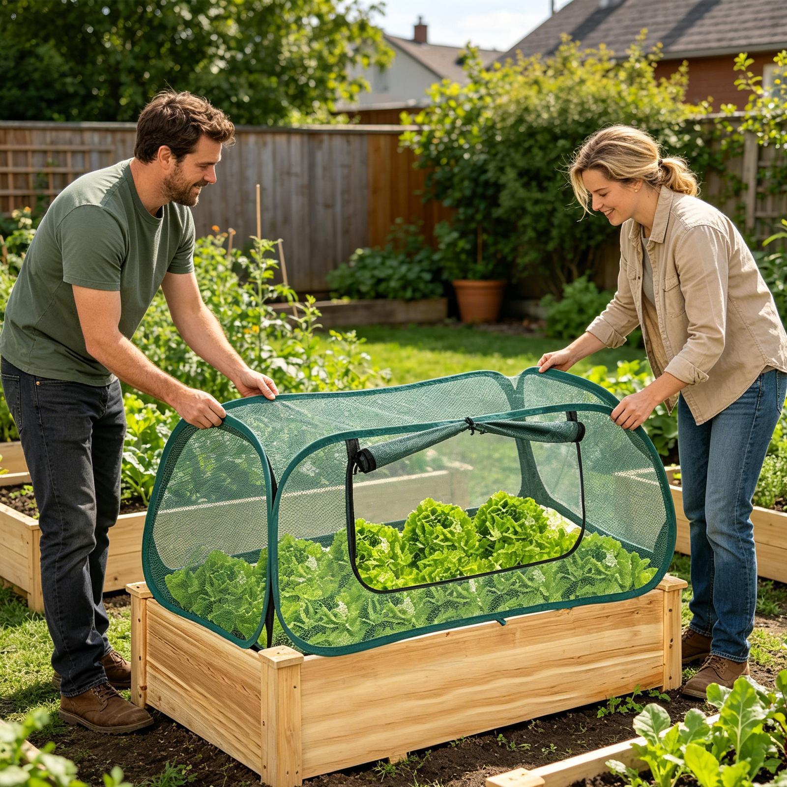 Popup Garden Mesh Plant Cover  - Outdoor Planting Bag ulasan dan harga