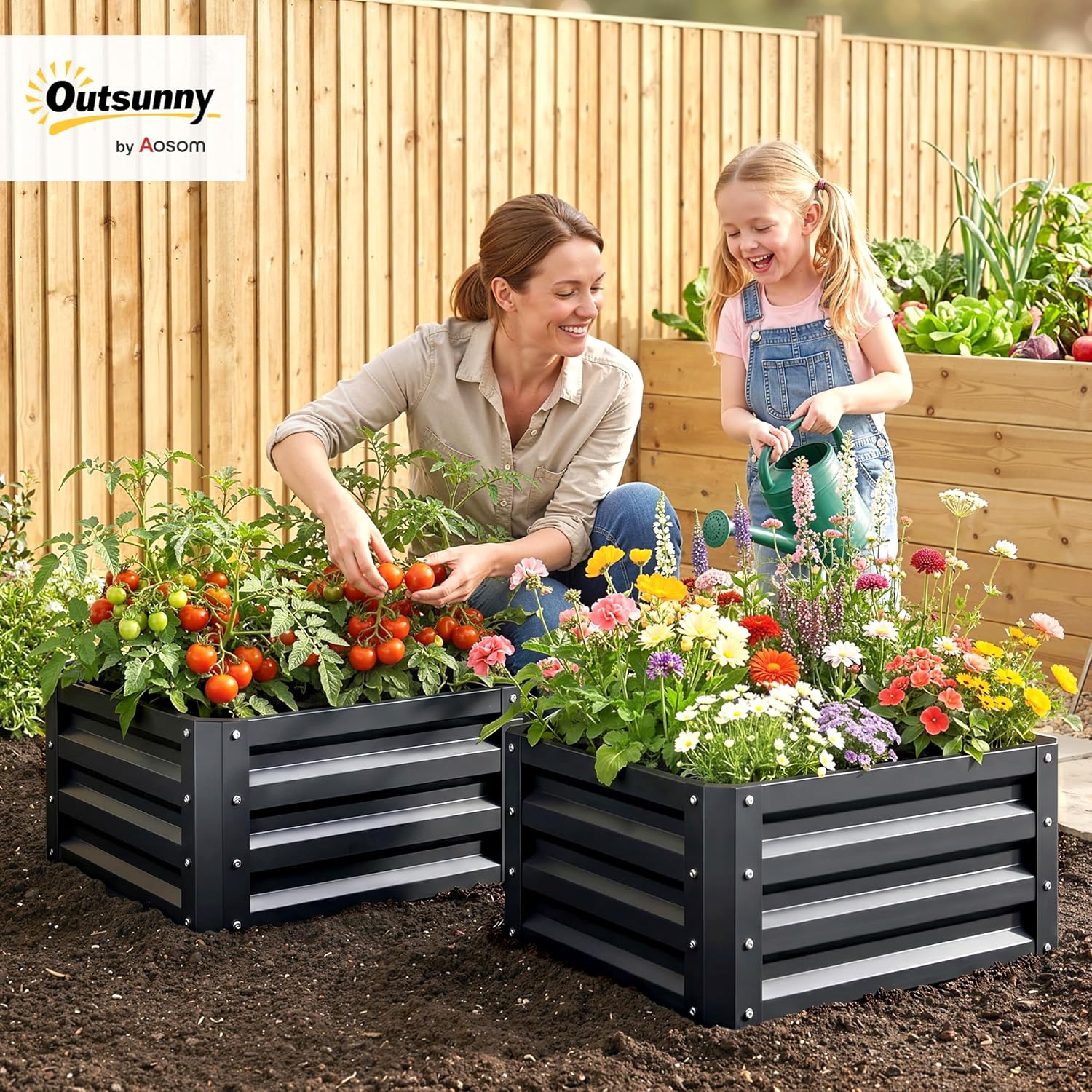 2 Piece Galvanized Raised Gard - Raised Bed Planter Box ulasan dan harga