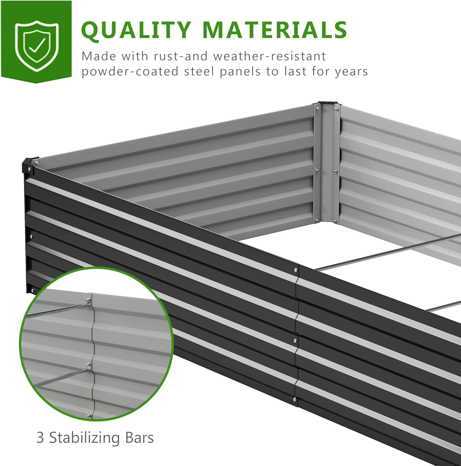 2PCS 10x3x1ft Galvanized Raise - Raised Bed Planter Box ulasan dan harga