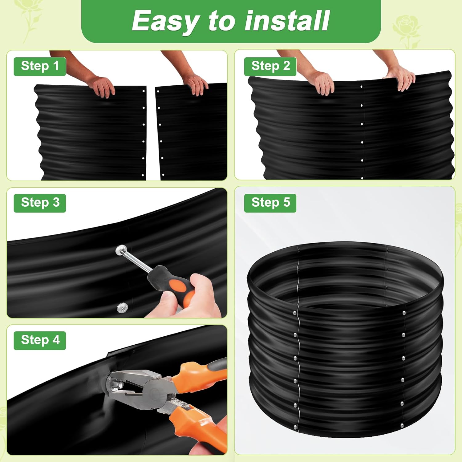 2 Pack 2x2x1.5ft Round Galvani - Raised Bed Planter Box ulasan dan harga