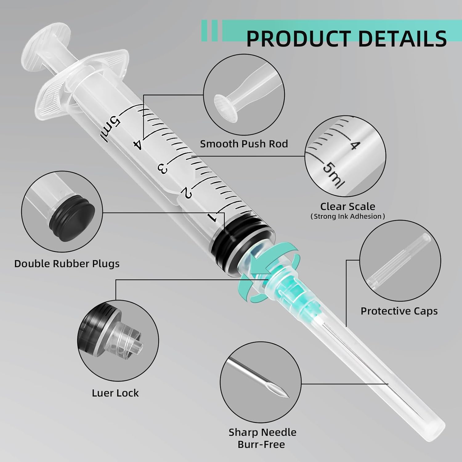 5ml Luer Lock Syringe, Suitabl - Aquaponics Fish Tank ulasan dan harga