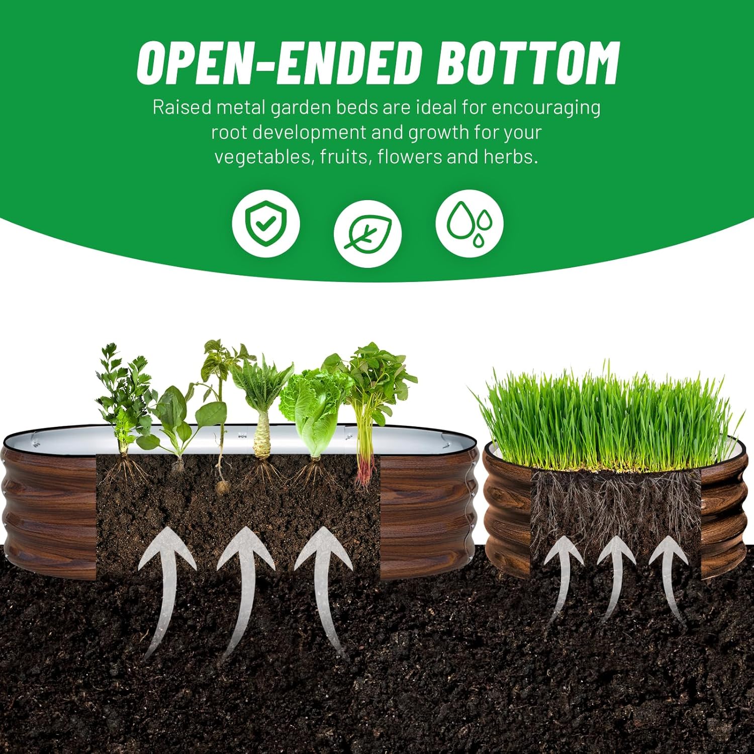 3-Pack Galvanized Steel Raised - Raised Bed Planter Box ulasan dan harga