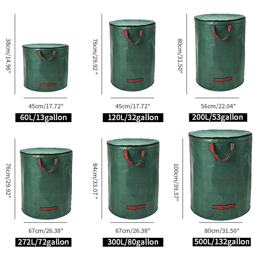 60-500L PP Garden Yard Waste B - Outdoor Planting Bag ulasan dan harga