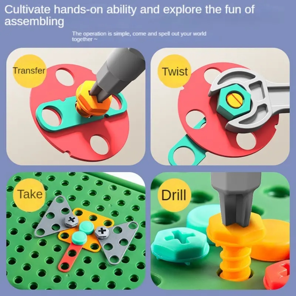 450Pcs Kids STEM Drill Set Cre - Gardening Tools Toddler ulasan dan harga