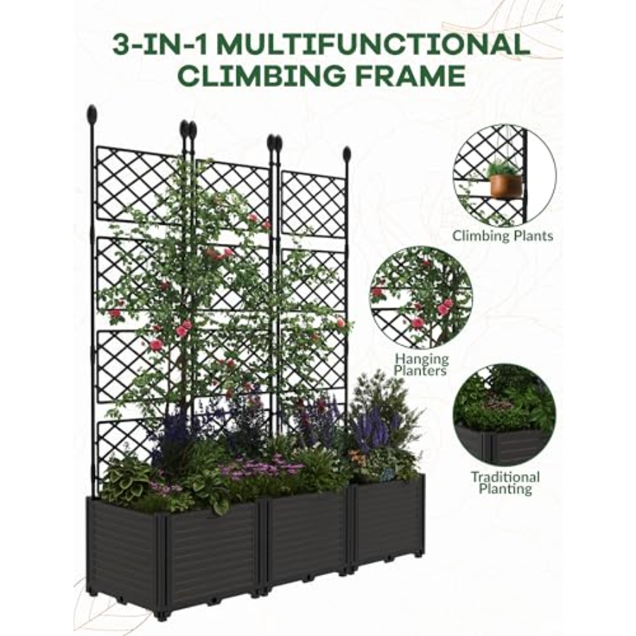 3PCS Modular Raised Garden Bed - Raised Bed Planter Box ulasan dan harga