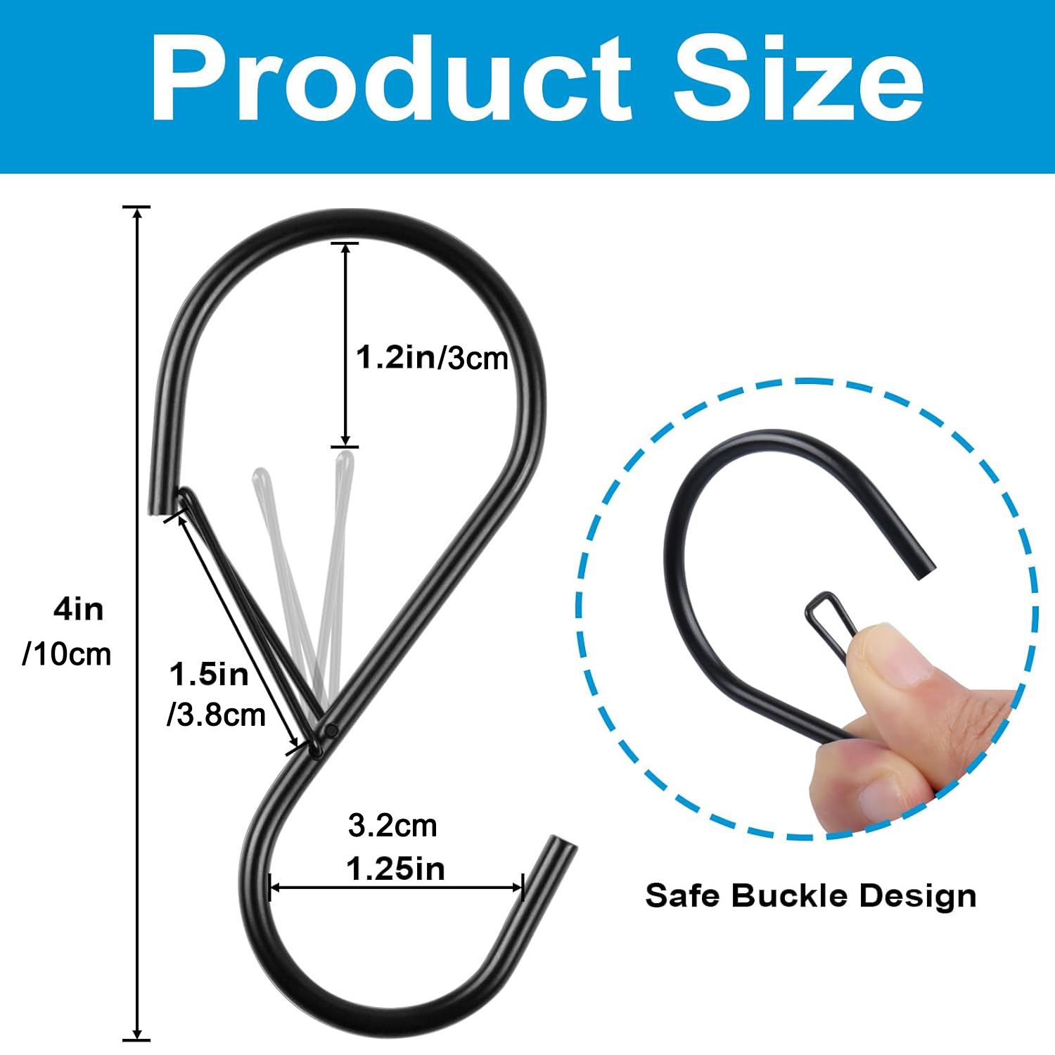 2/4/8Pcs 4Inch S Hooks for Han - Outdoor Planting Bag ulasan dan harga