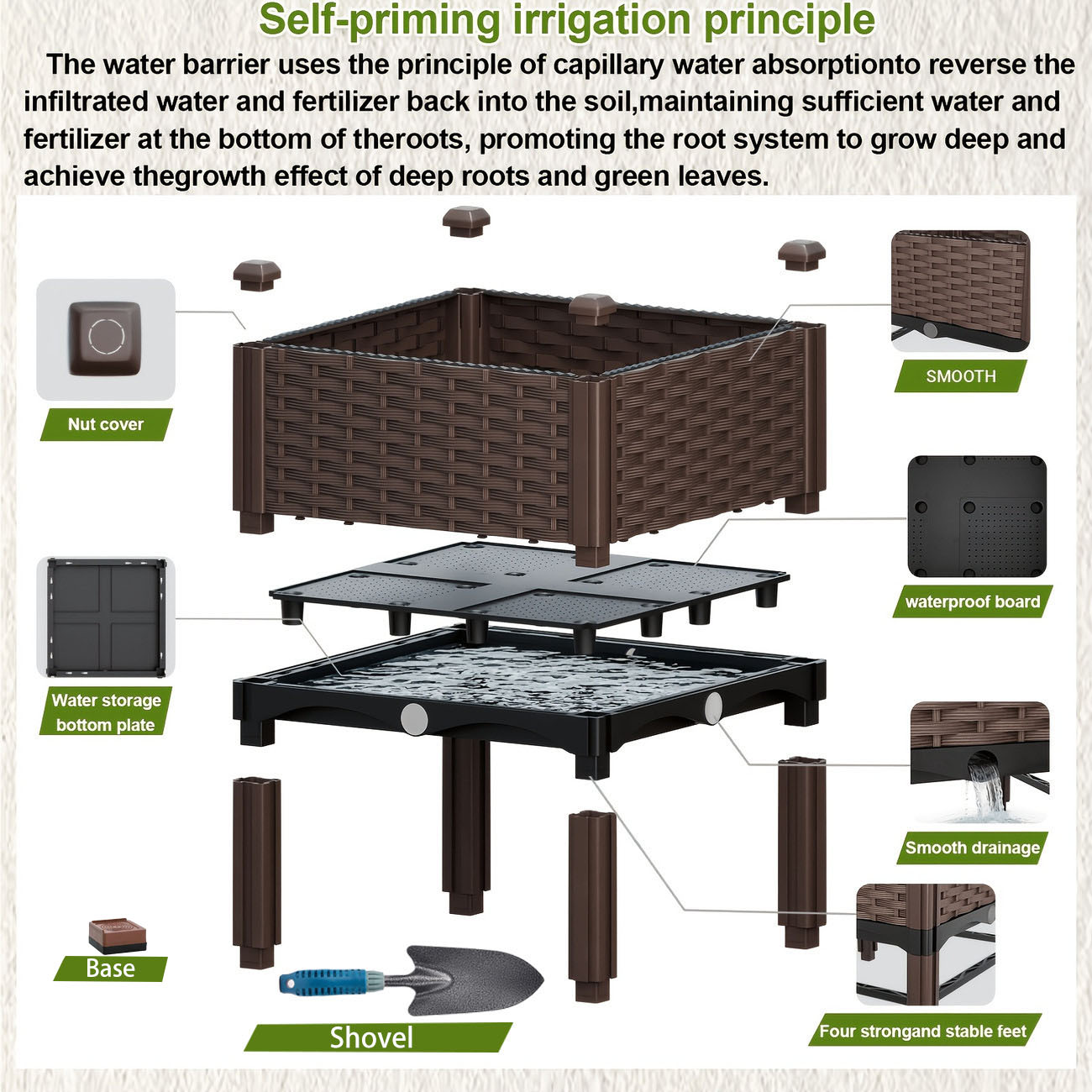 Garden Raised Bed, Elevated Fl - Raised Bed Planter Box ulasan dan harga