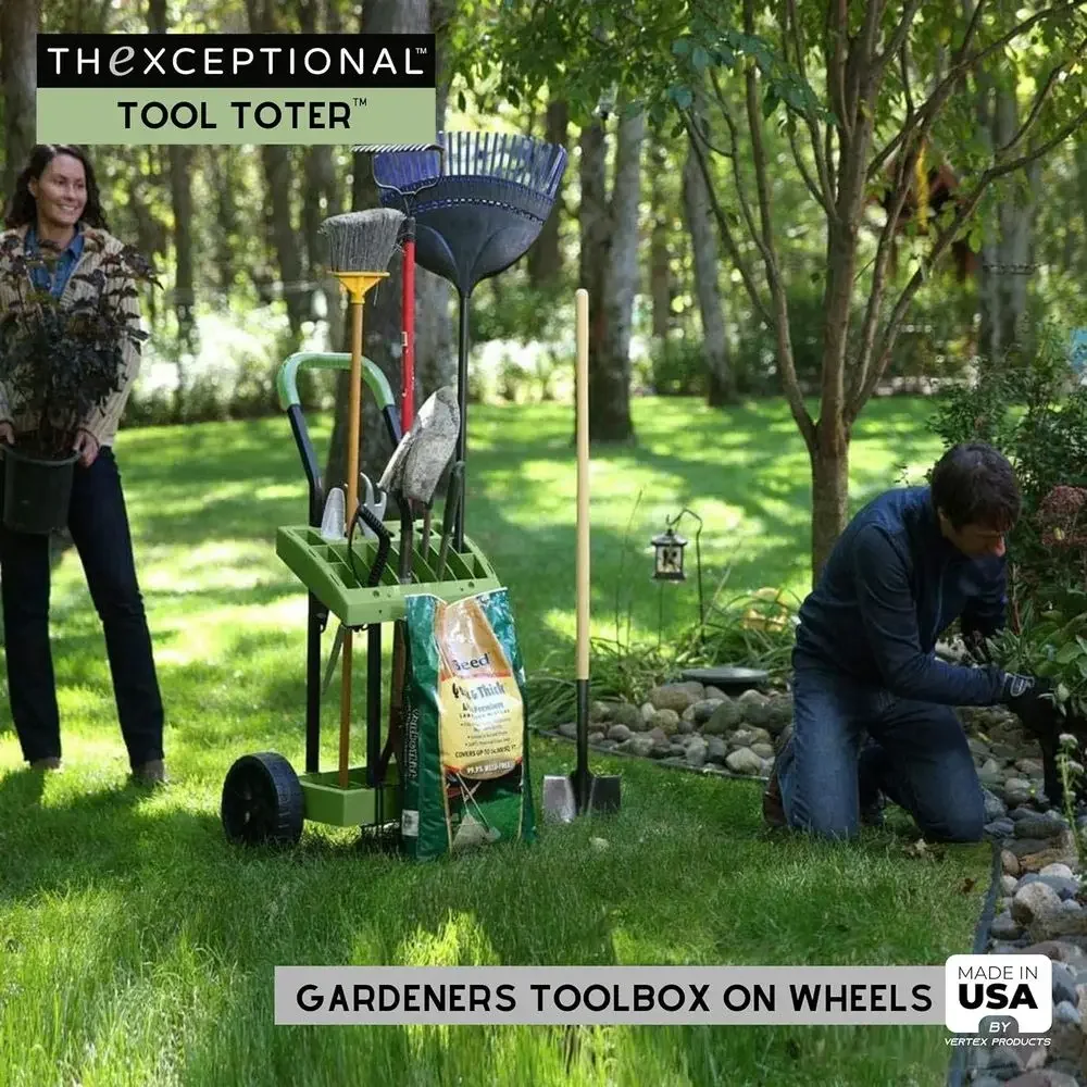 Garden Tool Cart with Tote, Wh - Gardening Tools Made In Usa ulasan dan harga